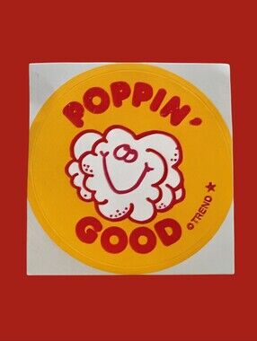 10/$25 Popcorn "Popping Good" Scratch & Sniff Retro Sticker